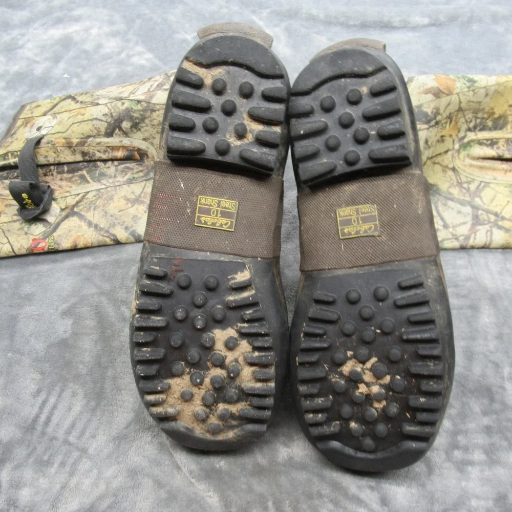 Cabelas Mens Hunt Boots 10 M Camo 400g Insulated Scent Free Waterproof Tall Fish